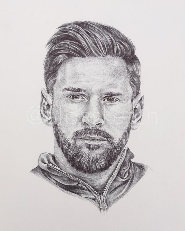Gambar Sketsa Messi