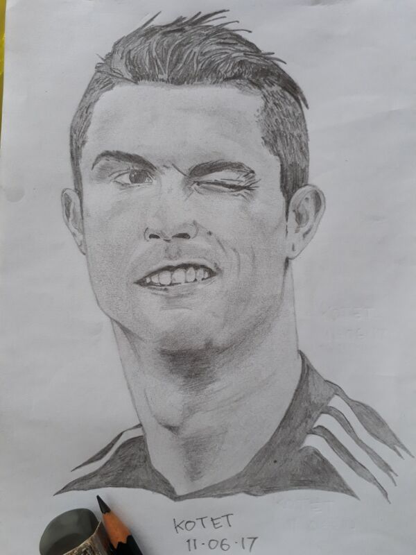 Gambar Sketsa Ronaldo