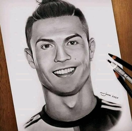Gambar Sketsa Ronaldo