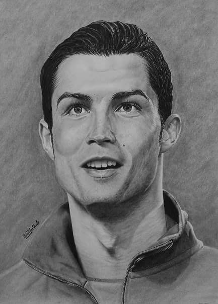 Gambar Sketsa Ronaldo